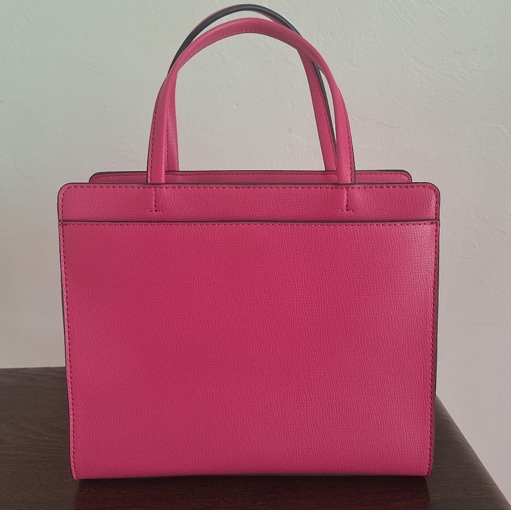 Karl Lagerfeld Paris Maybelle Small Hand Bag Satchel Pink 8"×10" - Picture 3 of 12